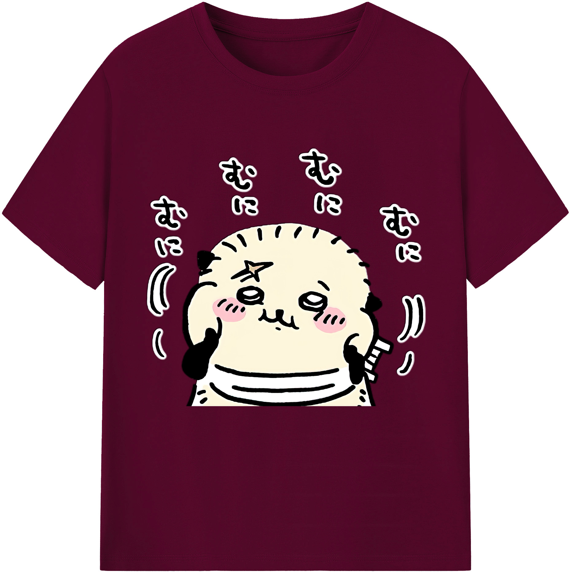（画像用） ちいかわ ラッコ Chii-kawa Sea otter レディースカジュアルプリントTシャツ（綿100％）